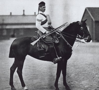 Sergeant of the 92nd Gordon Highlanders, equipped as a mounted infantryman by Unknown photographer