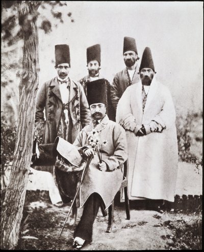 The Shah of Persia Nasser-ed-Din and His Chamberlains by Unknown photographer