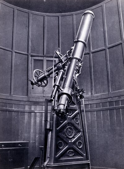 The Telescope of Giovanni Virginio Schiaparelli in Brera (Milan). He Observed Rectilinear Configurations on the Planet Mars, Calling Them the Martian Canals by Unknown photographer