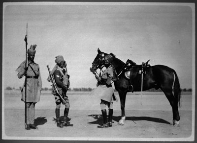 Three Dismounted Sowars of the 2nd Madras Light Cavalry, 1880 by Unknown