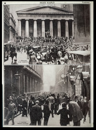 Black Days on Wall Street; The Stock Exchange in London at the Time of the Crash in 1929 by Unknown photographer
