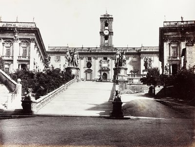 View of Campidoglio with the Palazzo Senatorio, Rome by Unknown photographer