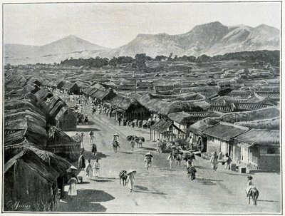 View of the Main street of Seoul, capital city of Korea in the 19th century by Unknown photographer