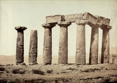View of the ruins of a Greek temple by Unknown photographer
