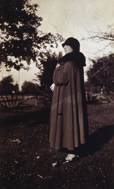 Vintage photograph of a French woman in hat and coat, c.1920 by Unknown photographer