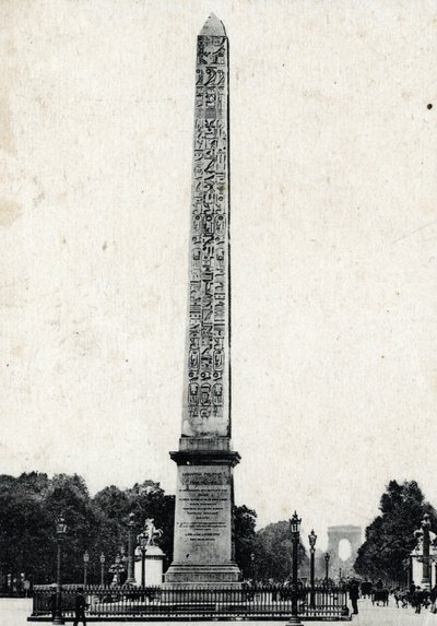 View of the Luxor Obelisk settled on Place de la Concorde in 1836 by Unknown photographer