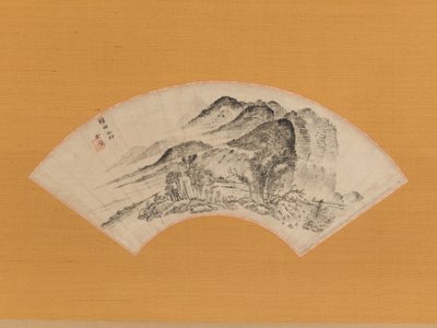Lingering Rain over Half the Village, ca. 1815-20 by Uragami Gyokudo