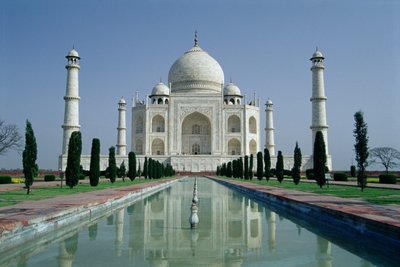 View of the Taj Mahal, built by Emperor Shah Jahan, completed in 1643 by Ustad Ahmad Lahori
