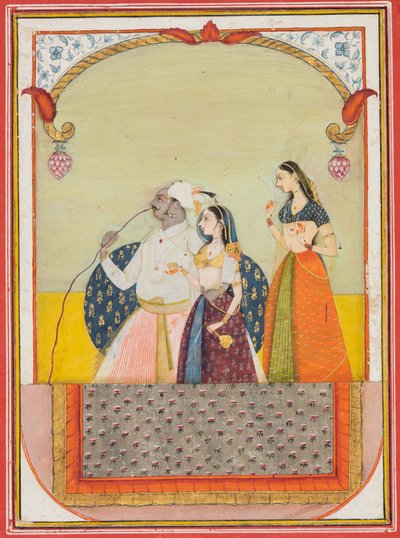 Maharaja Sri Anand Singhji and His Consort by Ustad Murad