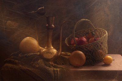 Classic Fruit Basket Still Life by UstinaGreen