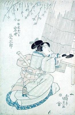 Iwai Kumesaturo as Date Otsura, a Tea House Girl by Utagawa Kunisada