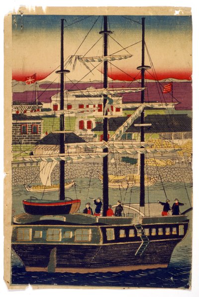 Kyoto Harbour, Japan by Utagawa (1786 1865) Kunisada