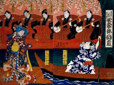 Shiki no Nagame Maru-ni-I no Toshi, Toshi actor, scene from The Four Seasons by Utagawa Kunisada
