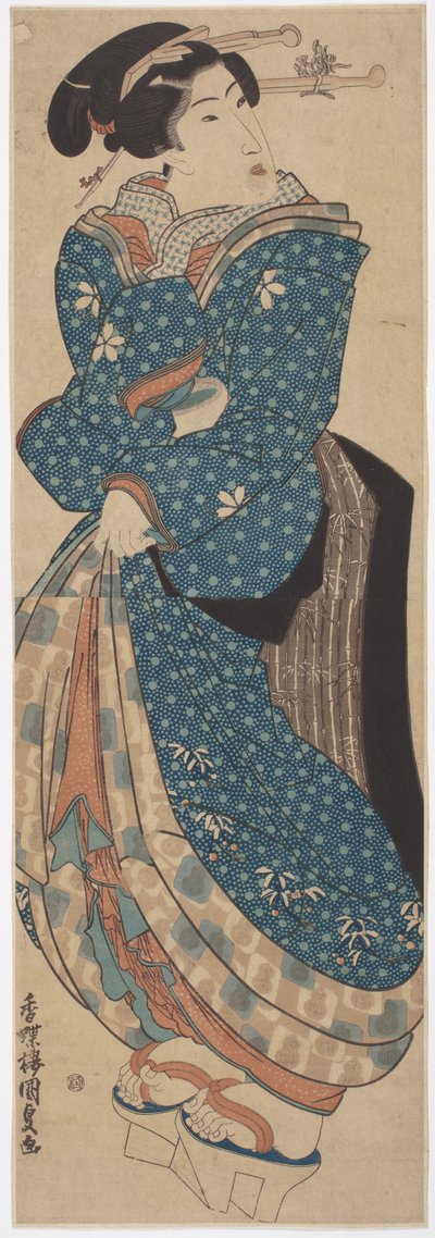 Standing Woman by Utagawa (1786 1865) Kunisada