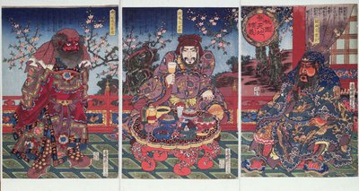 The Pledge of Loyalty in the Peach Orchard by Utagawa Kunisada