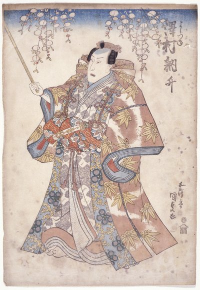 Sawamura Tossho In The Role Of Yoshitsune by Utagawa (1786 1865) Kunisada