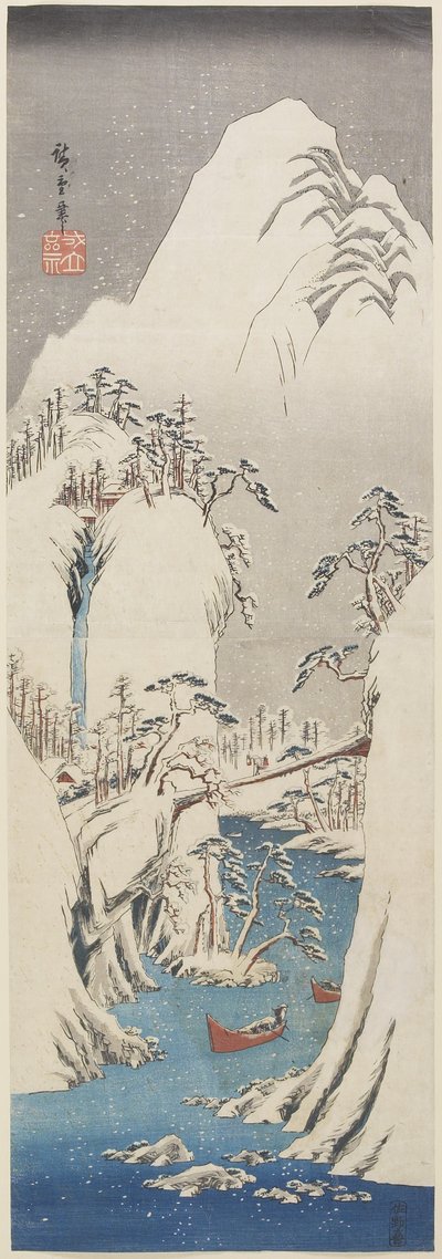 Kiso Gorge in Snow by Utagawa Hiroshige