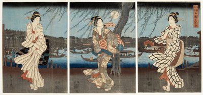 A Cool Summer Evening at Ryogoku, 1848-51 by Utagawa Hiroshige
