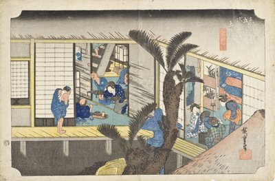 Akasaka: Inn with Serving Maids by Utagawa Hiroshige