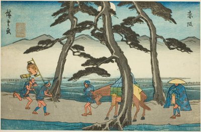 Akasaka, from the series "Fifty-three Stations of the Tokaido" by Utagawa Hiroshige