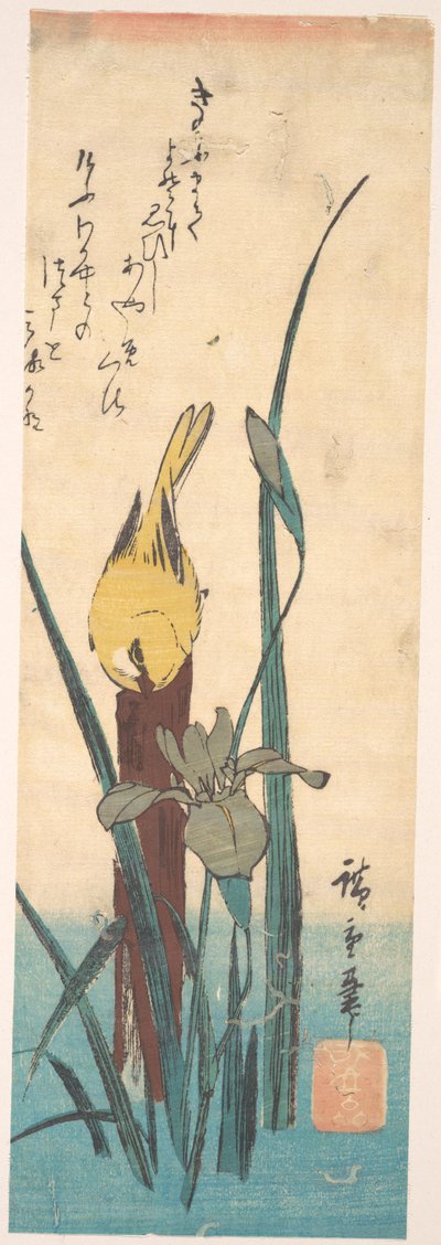 Bird and Iris by Utagawa Hiroshige