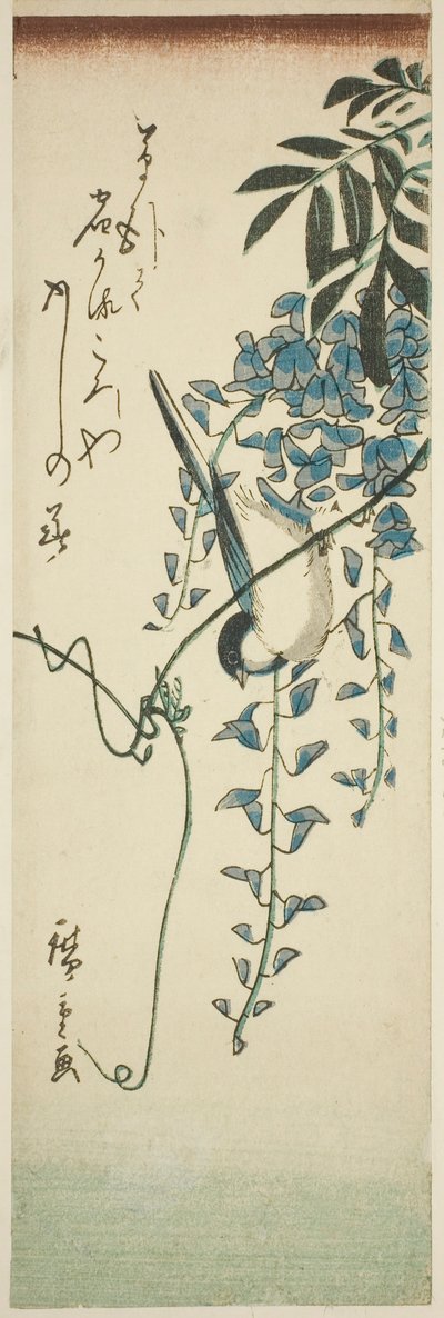 Bird and Wisteria by Utagawa Hiroshige