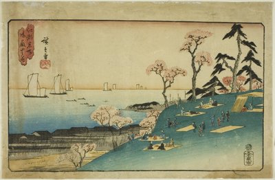 Cherry Blossoms at Goten Hill, from the series "Famous Places in Edo" by Utagawa Hiroshige