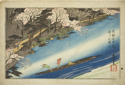 Cherry Blossoms in Full Bloom at Arashiyama, from the series 