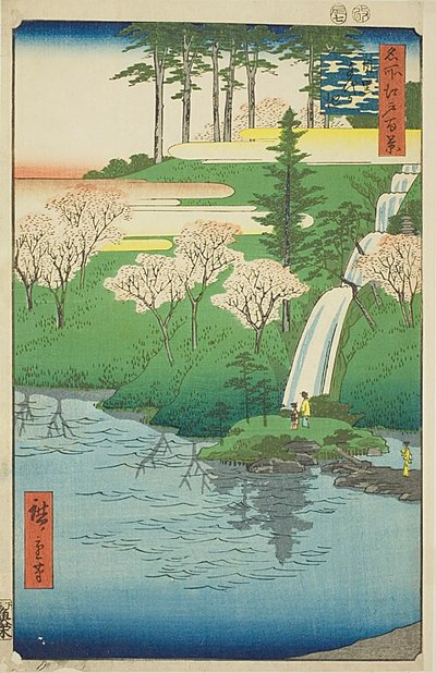 Chiyogaike Pond, Meguro, No.23 from the series One Hundred Famous Views of Edo by Utagawa Hiroshige