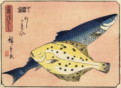 Cod and Halibut by Utagawa Hiroshige