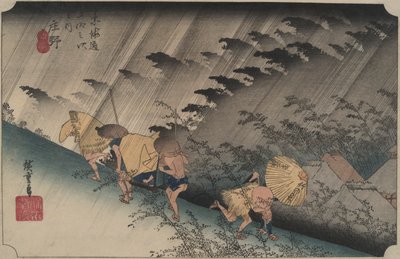 Driving Rain at Shono (Fifty-three Stations of the Tokaido) by Utagawa Hiroshige