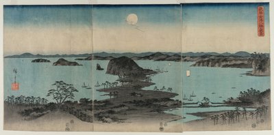 Eight Views of Kanazawa at Night by Utagawa Hiroshige
