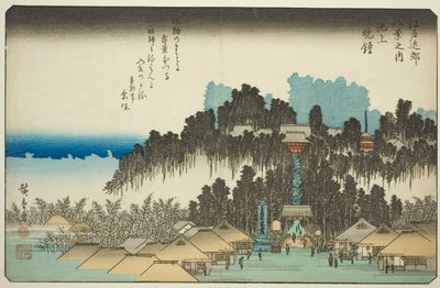 Evening Bell at Ikegami (from the series Eight Views in the Environs of Edo) by Utagawa Hiroshige