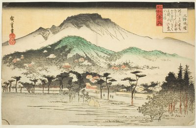 Evening Bell at Mii Temple, from the series "Eight Views of Omi" by Utagawa Hiroshige