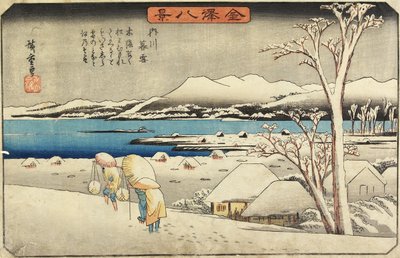Evening Snow at Uchikawa, c. 1835-1836 by Utagawa Hiroshige