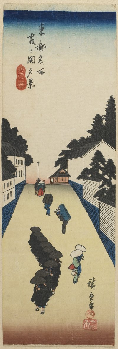 Evening View of Kasumigaseki by Utagawa Hiroshige