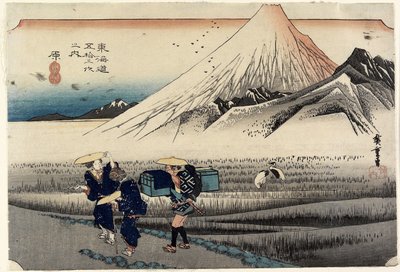 Fuji in the Morning, Hara by Utagawa Hiroshige