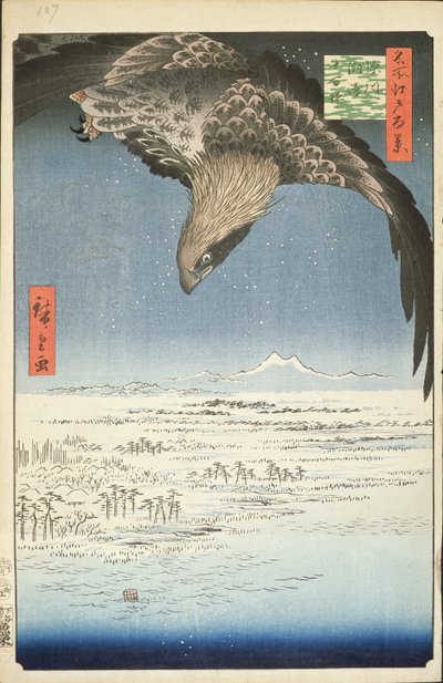 Fukagawa Susaki and Jumantsubo, No.107 from One Hundred Famous Views of Edo, 1857 by Utagawa Hiroshige