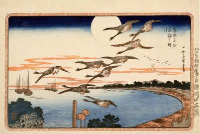 Full Moon at Takanawa, from Celebrated Places in the Eastern Capital of Edo, c.1832 by Utagawa Hiroshige