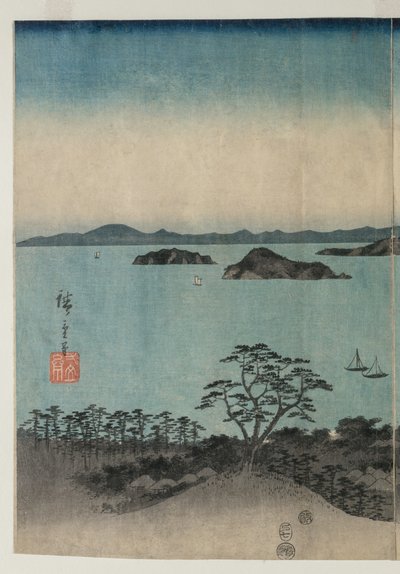 Full Moon on Kanazawa, Musashi by Utagawa Hiroshige