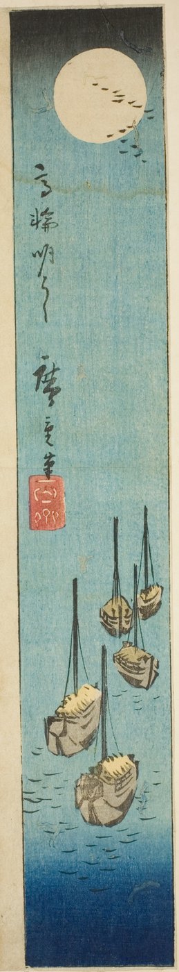 Full Moon over Takanawa, from the series 