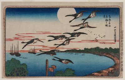 Full Moon over Takanawa, from the series Famous Places in the Eastern Capital by Utagawa Hiroshige