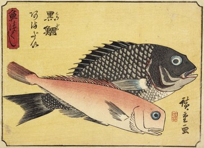 Gilthead and Tilefish by Utagawa Hiroshige