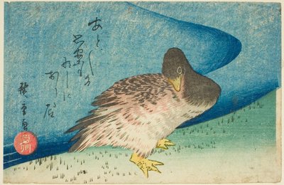Goose on Riverbank by Utagawa Hiroshige