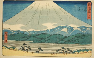 Hara—No. 14, from the series Fifty-three Stations of the Tokaido (Tokaido gojusan tsugi), also known as the Reisho Tokaido by Utagawa Hiroshige