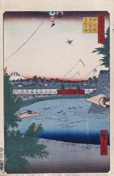 Hibiya and Soto-Sakurada from Yamashita-cho, One Hundred Famous Views of Edo, 1856-1858 by Utagawa Hiroshige