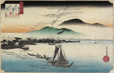 Homing Geese at Katada by Utagawa Hiroshige