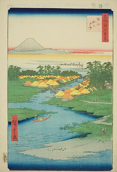 Horie and Nekozane, No.96 from the series "One Hundred Famous Views of Edo" by Utagawa Hiroshige