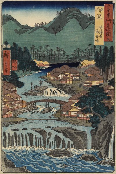 Hot Springs at Shuzenji, Izu Province, August 1853 by Utagawa Hiroshige