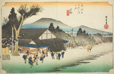 Ishibe: Megawa Village, from the series Fifty-three Stations of the Tokaido by Utagawa Hiroshige